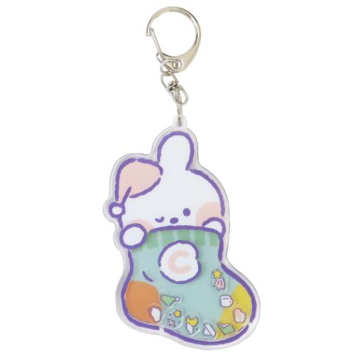 LINE FRIENDS minini キーリング シャカシャカアクリルキーホルダー コニニ キャラクター グッズ メール便可