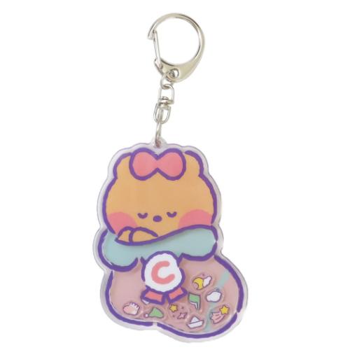 LINE FRIENDS minini キーリング シャカシャカアクリルキーホルダー チョニニ キャラクター グッズ メール便可