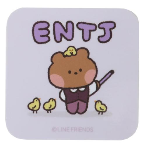 LINE FRIENDS minini ダイカットシール MBTIステッカー ブニニA ENTJ キャラクター グッズ メール便可