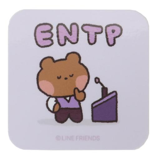 LINE FRIENDS minini ダイカットシール MBTIステッカー ブニニC ENTP キャラクター グッズ メール便可