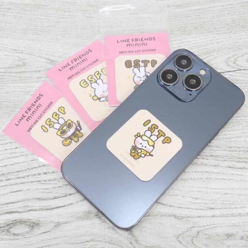 LINE FRIENDS minini ダイカットシール MBTIステッカー コニニB ISFP キャラクター グッズ メール便可