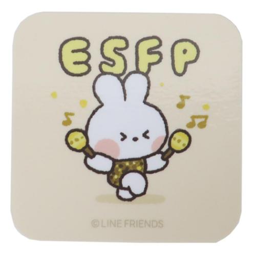 LINE FRIENDS minini ダイカットシール MBTIステッカー コニニC ESFP キャラクター グッズ メール便可