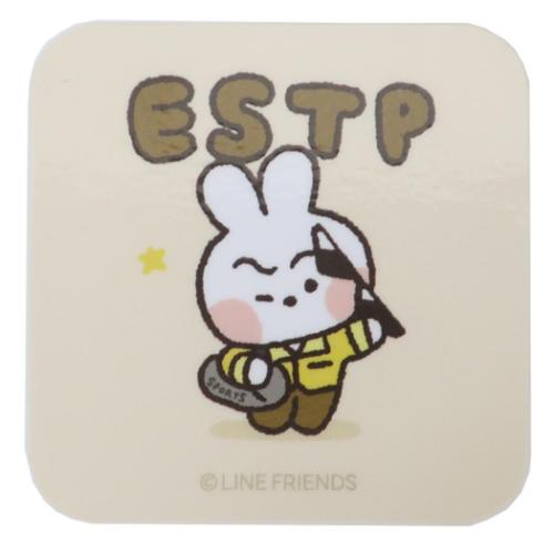 LINE FRIENDS minini ダイカットシール MBTIステッカー コニニD ESTP キャラクター グッズ メール便可