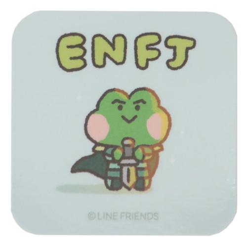 LINE FRIENDS minini ダイカットシール MBTIステッカー レニニD ENFJ キャラクター グッズ メール便可