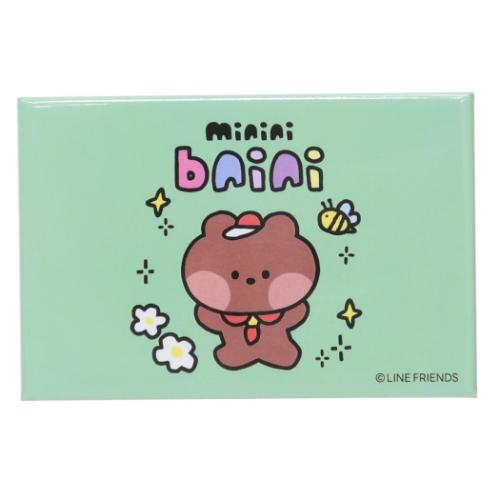 LINE FRIENDS minini 磁石 スクエアマグネット ブニニ キャラクター グッズ メール便可