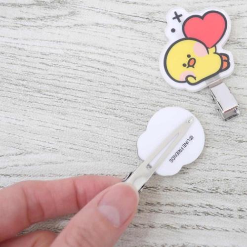LINE FRIENDS minini ヘアアクセ 前髪クリップ 2個セット サリニ キャラクター グッズ メール便可