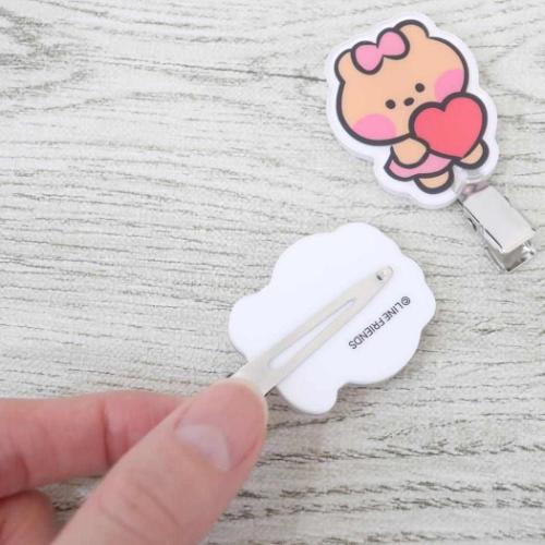 LINE FRIENDS minini ヘアアクセ 前髪クリップ 2個セット チョニニ キャラクター グッズ メール便可