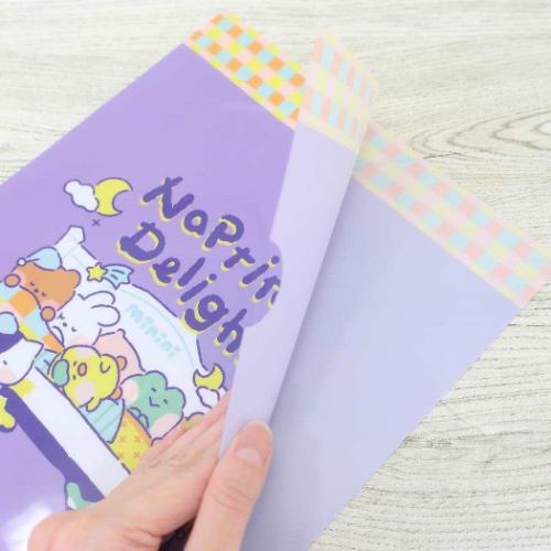 LINE FRIENDS minini クリアフォルダー シングルクリアファイル A4 B 新入学 キャラクター グッズ メール便可