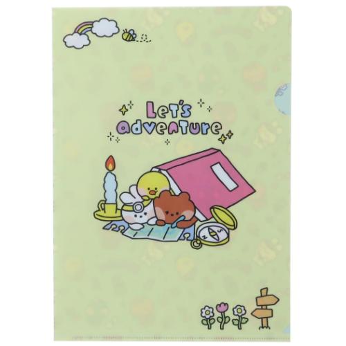 LINE FRIENDS minini クリアフォルダー シングルクリアファイル A4 C 新入学 キャラクター グッズ メール便可