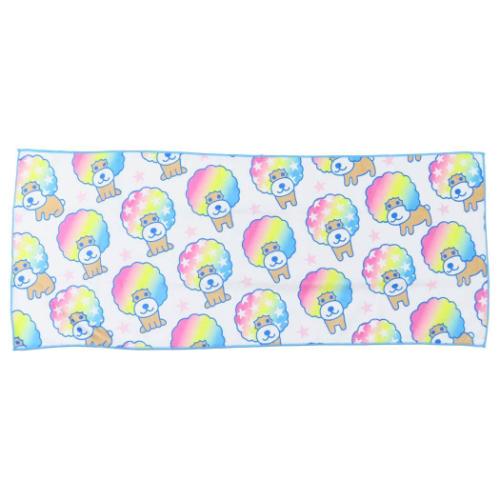 アフロ犬 速乾フェイスタオル ファストドライフェイスタオル サンエックス キャラクター グッズ メール便可