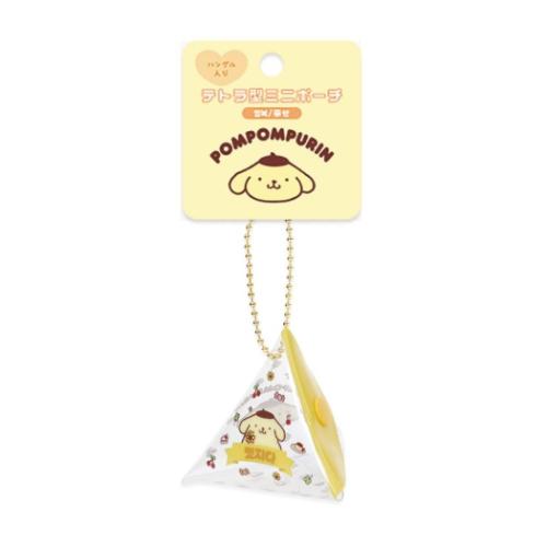 ポムポムプリン ミニポーチ 三角テトラ型ミニポーチ かっこいい サンリオ キャラクター グッズ
