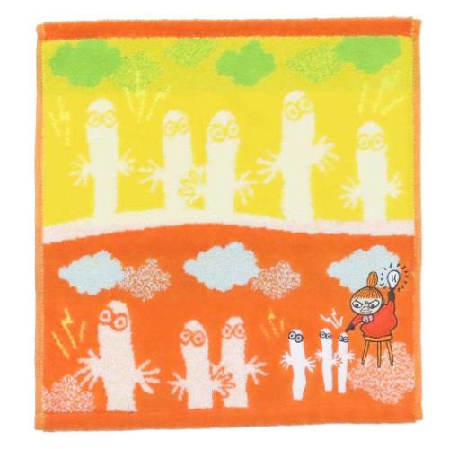 ムーミン ハンドタオル ジャガードウォッシュタオル オーガニックコットン カミナリチャージ 北欧 キャラクター グッズ メール便可