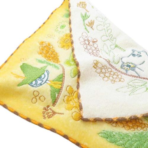 ムーミン ミニタオル シャーリングハンカチタオル オーガニックコットン スプリングリース 北欧 キャラクター グッズ メール便可