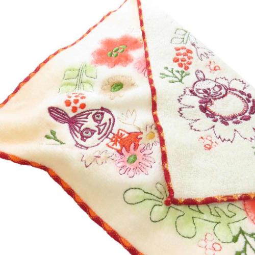 ムーミン ミニタオル シャーリングハンカチタオル オーガニックコットン オータムリース 北欧 キャラクター グッズ メール便可