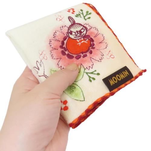 ムーミン ミニタオル シャーリングハンカチタオル オーガニックコットン オータムリース 北欧 キャラクター グッズ メール便可