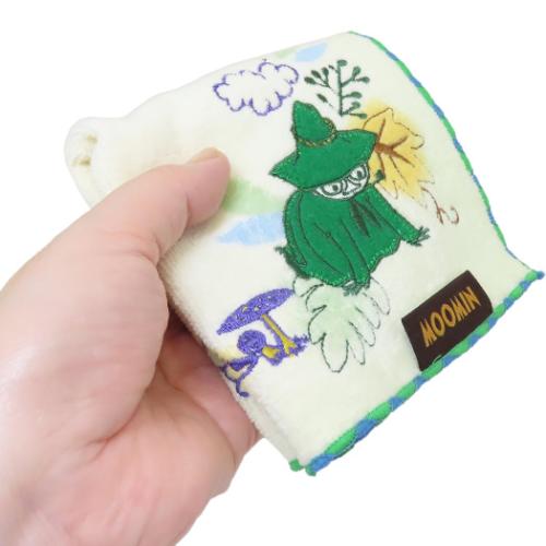 ムーミン ミニタオル シャーリングハンカチタオル オーガニックコットン フィールドリース 北欧 キャラクター グッズ メール便可