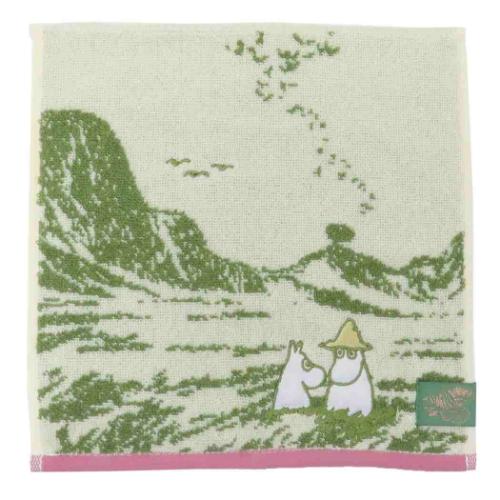 ムーミン ミニタオル パイルジャガードミニタオル オーガニックコットン 空を舞う 北欧 キャラクター グッズ メール便可