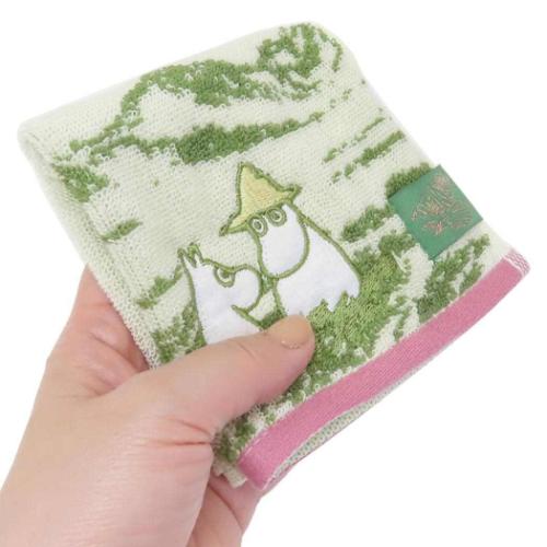 ムーミン ミニタオル パイルジャガードミニタオル オーガニックコットン 空を舞う 北欧 キャラクター グッズ メール便可