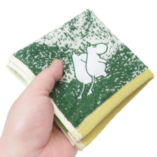 ムーミン ミニタオル パイルジャガードミニタオル オーガニックコットン 森の奥で 北欧 キャラクター グッズ メール便可