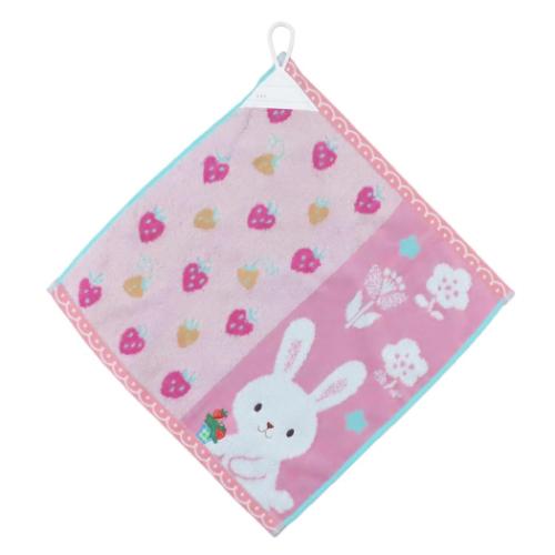 Fu re ru ループタオル ループ付きウォッシュタオル ホイップクリーム ウサギ 新入学 アニマル 入園入学準備 グッズ メール便可