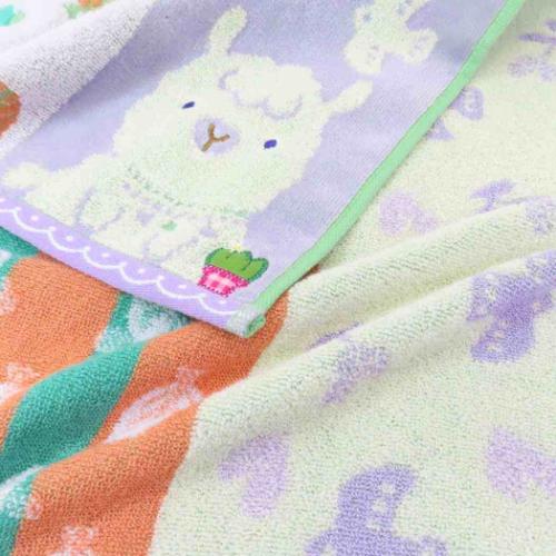 Fu re ru フェイスタオル ロングタオル ホイップクリーム アルパカ アニマル かわいい グッズ メール便可