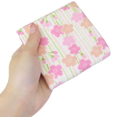 ミニタオル ジャパニーズスタイル 片面ガーゼハンカチタオル 桜ながれ かわいい お土産 グッズ メール便可