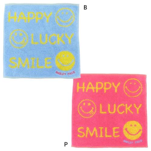 スマイリーフェイス ミニタオル タオルチーフ ニコトーク Smiley Face キャラクター グッズ メール便可