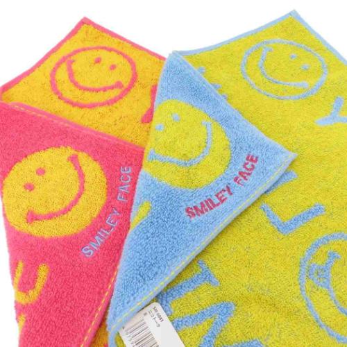 スマイリーフェイス ミニタオル タオルチーフ ニコトーク Smiley Face キャラクター グッズ メール便可
