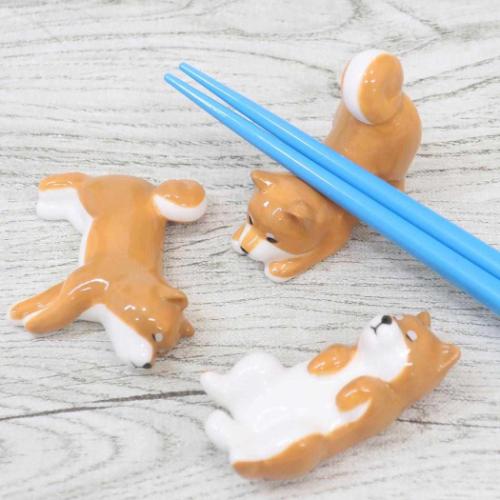 箸置き 柴犬の箸おきセット 3個セット いぬ おもしろ雑貨 グッズ