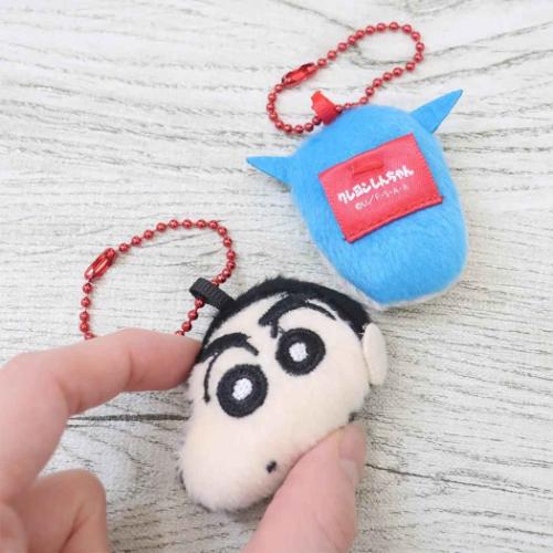 クレヨンしんちゃん キーチェーン ペアフェイスマスコット アクション仮面＆しんちゃん アニメキャラクター グッズ メール便可