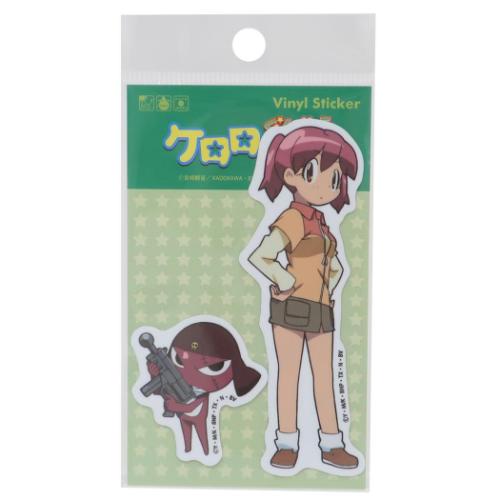 ケロロ軍曹 ダイカットシール ビニールステッカー 2枚セット ギロロ伍長&日向夏美 キャラクター グッズ メール便可