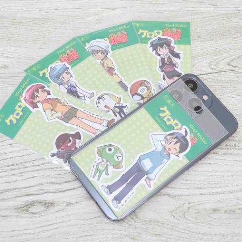 ケロロ軍曹 ダイカットシール ビニールステッカー 2枚セット ドロロ兵長＆東谷小雪 キャラクター グッズ メール便可