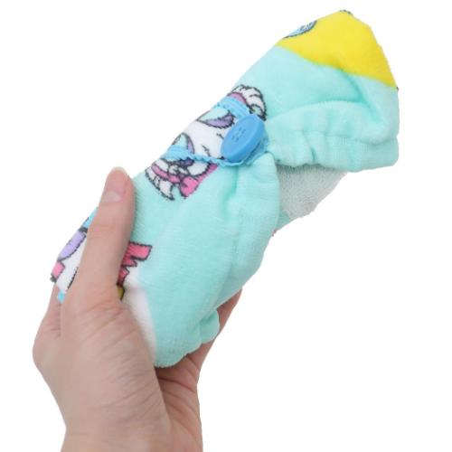 ミッキー&フレンズ ゴム&ボタン付きキッズおてふきタオル おりこうタオル チッパー ディズニー キャラクター グッズ メール便可