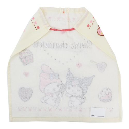 マイメロディ＆クロミ ゴム＆ボタン付きキッズおてふきタオル おりこうタオル おかしだいすき サンリオ キャラクター グッズ メール便可