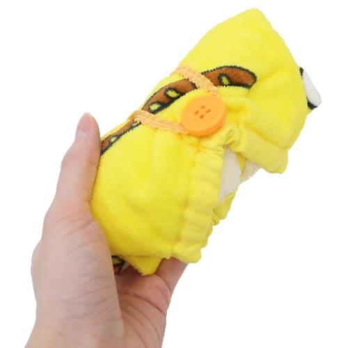 こぐまちゃん ゴム＆ボタン付きキッズおてふきタオル おりこうタオル おかいもの 絵本キャラクター グッズ メール便可