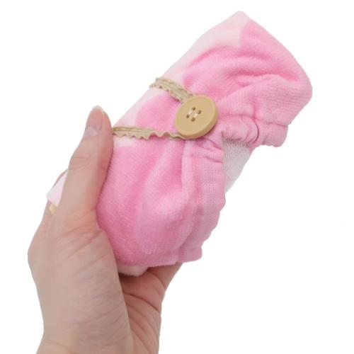 パウパトロール ゴム＆ボタン付きキッズおてふきタオル おりこうタオル シックドット アニメキャラクター グッズ メール便可