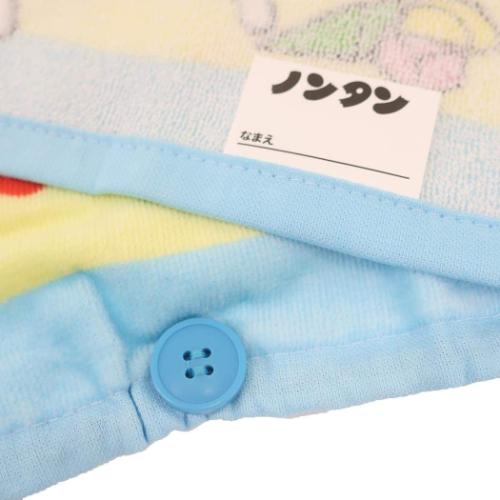 ノンタン ゴム＆ボタン付きキッズおてふきタオル おりこうタオル オモチャ 絵本キャラクター グッズ メール便可