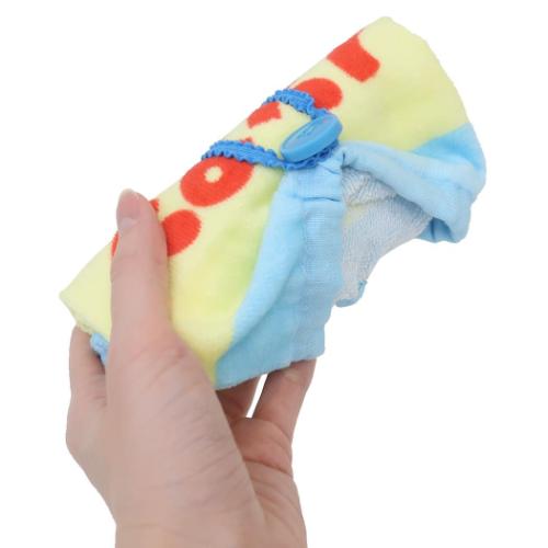 ノンタン ゴム＆ボタン付きキッズおてふきタオル おりこうタオル オモチャ 絵本キャラクター グッズ メール便可