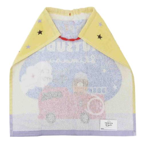 トミカとトム ゴム＆ボタン付きキッズおてふきタオル おりこうタオル しゅつどう キャラクター グッズ メール便可