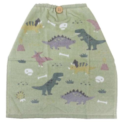 ゴム&ボタン付きキッズおてふきタオル おりこうタオル ディノライフ 恐竜 かわいい グッズ メール便可
