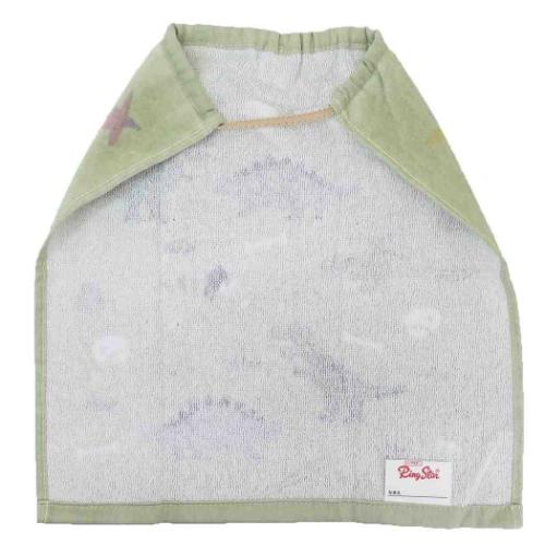 ゴム&ボタン付きキッズおてふきタオル おりこうタオル ディノライフ 恐竜 かわいい グッズ メール便可