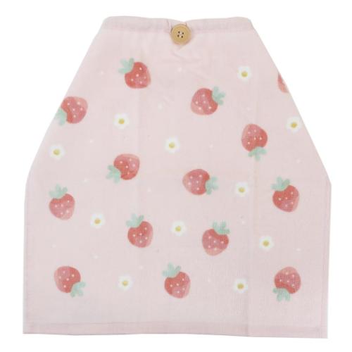 ゴム&ボタン付きキッズおてふきタオル おりこうタオル シュガーストロベリー かわいい グッズ メール便可