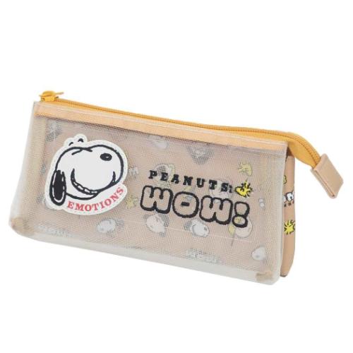 スヌーピー ペンケース スリーポケットポーチ フェイス 新入学 ピーナッツ キャラクター グッズ