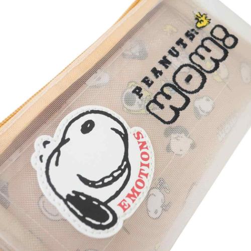 スヌーピー ペンケース スリーポケットポーチ フェイス 新入学 ピーナッツ キャラクター グッズ