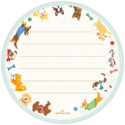 メッセージシート ミニレターシート 10枚入 いぬ 犬 手渡し 一言メモ グッズ メール便可