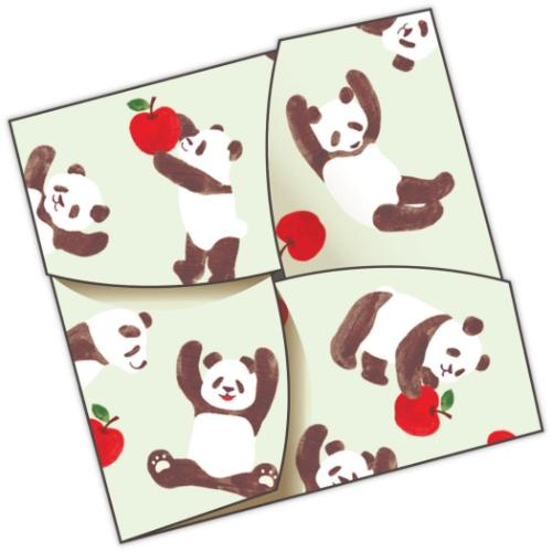 メッセージシート ミニレターシート 10枚入 パンダ 手渡し 一言メモ グッズ メール便可