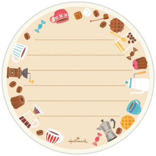 メッセージシート ミニレターシート 10枚入 コーヒー 手渡し 一言メモ グッズ メール便可