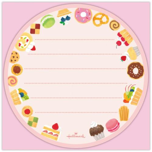 メッセージシート ミニレターシート 10枚入 スイーツ 手渡し 一言メモ グッズ メール便可