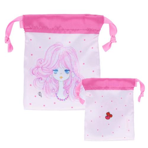 水森亜土 巾着袋 ミニ巾着 全6種 フルーツコレクション キャラクター グッズ メール便可