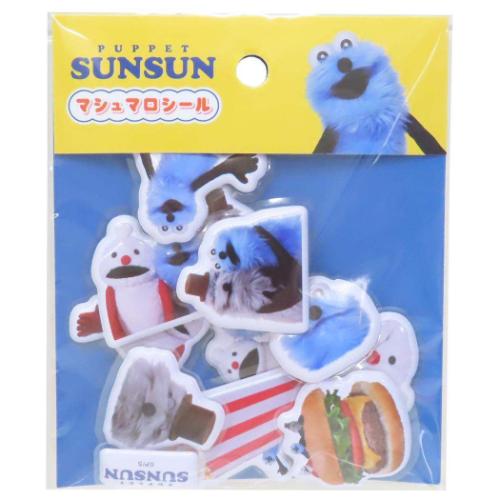 パペットスンスン フレークシール マシュマロシール PUPPET SUNSUN キャラクター グッズ メール便可
